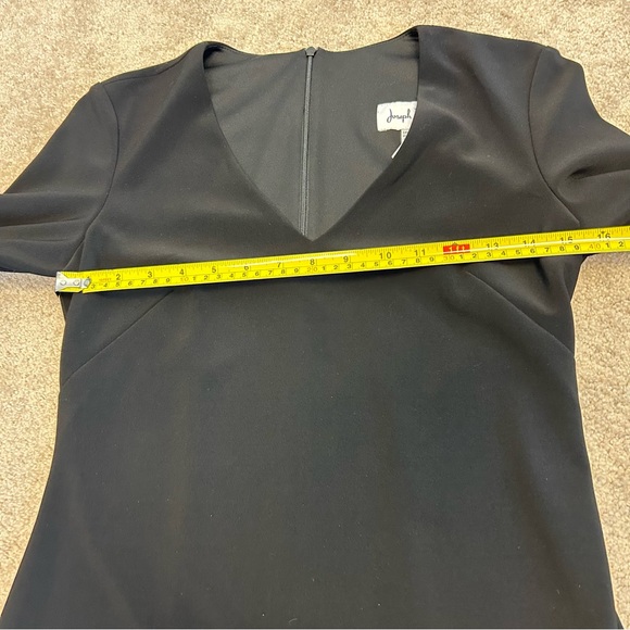 Joseph Ribkoff black V-neck sheath dress metallic Rose Gold sequin accents 6 NWT - Picture 10 of 15